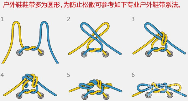 登山鞋鞋带不散系法!有图有真相!